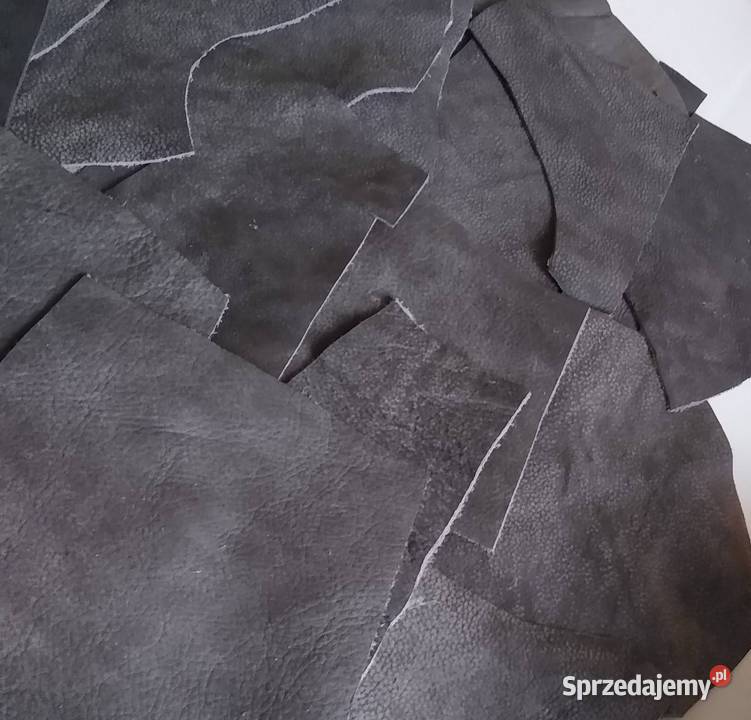 Skóra 515 g Naturalna Włoska Szara Postarzana Gdańsk