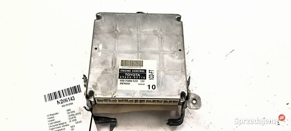 KOMPUTER TOYOTA COROLLA E12 8966602110 Lipno sprzedam