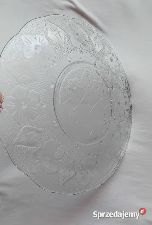 Patera wzór Bratki Lubelskie Huty Szkła PRL Porcelana i szkło Koźminek