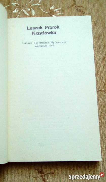 KRZYŻÓWKA Leszek PROROK miękka Parczew sprzedam