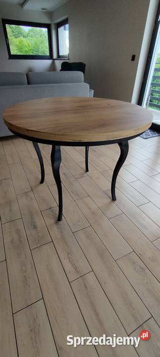 Stół Okrągły Rozkładany 100200 Dąb Craft Złoty Sucha Beskidzka
