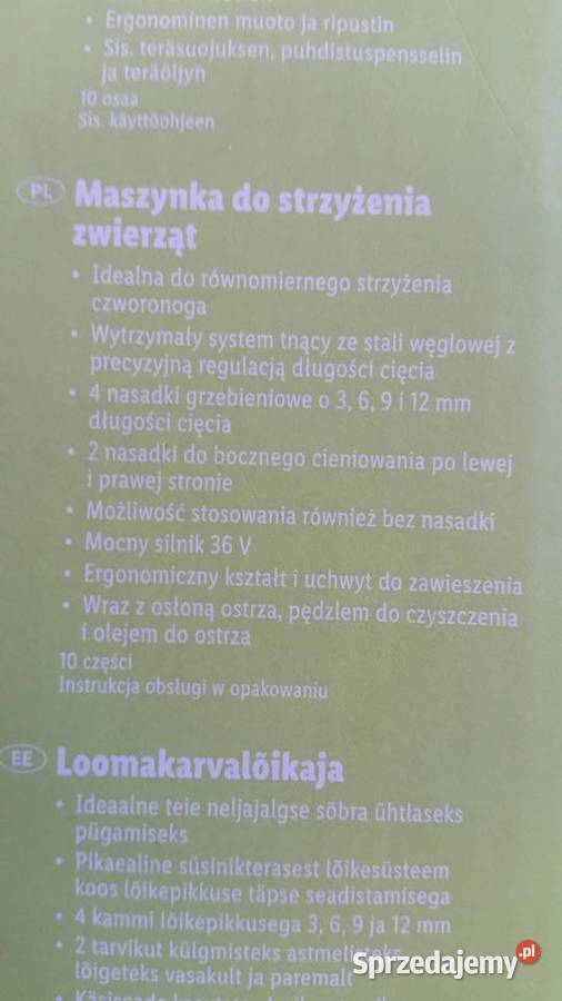 ZOOFARI Maszynka do strzyzenia zwierzat Dla psów lubelskie Puławy