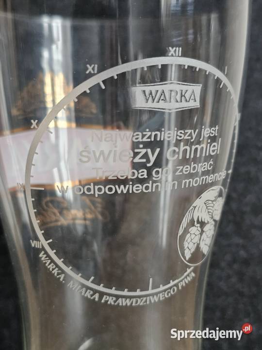 szklanka pokal kufel na piwo Warka 05l Krosno
