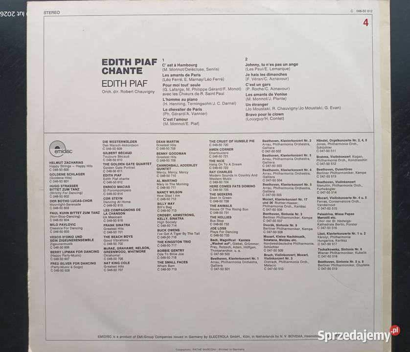 Dwa albumy winylowe Edith Piaf pop