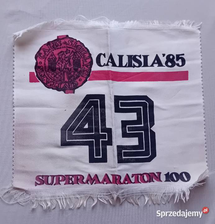 Numer startowy Supermaraton Kaliski 100 1985 r Koźminek