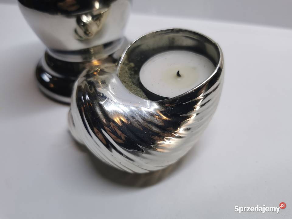 Srebrne świeczniki komplet lubelskie Lublin