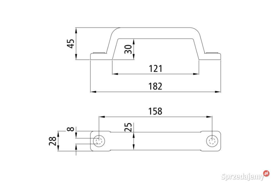 Uchwyt tworzywowy 30x50x155 mm rączka Przysieka Polska
