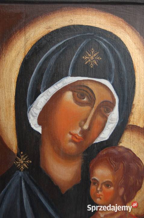 Matka Boża z Dzieciątkiem Jezus ręcznie pisana lubelskie Lublin