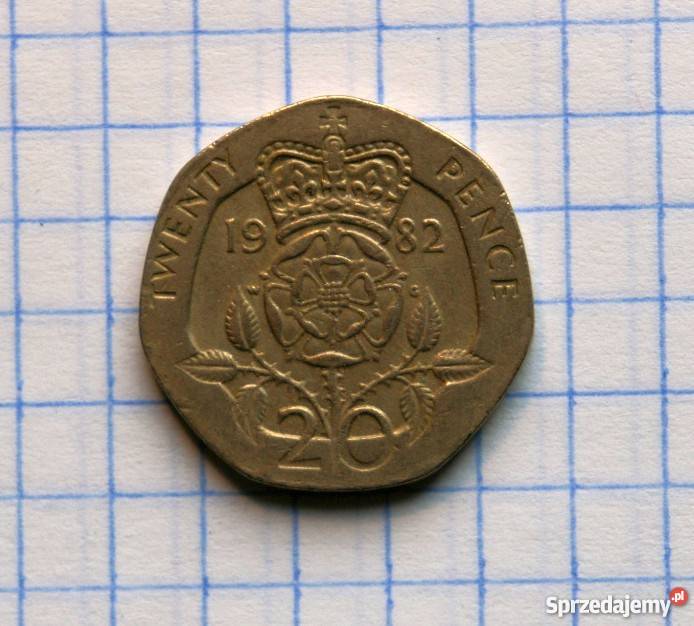 20 PENSÓW TWENTY PENCE 1982 WIELKA BRYTANIA Piszczac