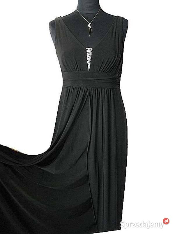 Elegancka sukienka MAXI 40 L biust92 bez rękawa