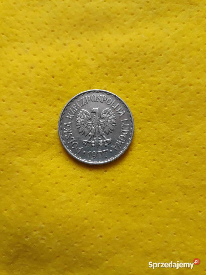 Moneta PRL 1 1977 mennicza Destrukt Bukownica