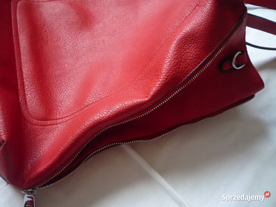 Czerwona torebka Pojemna Duża Mieści format A4 zachodniopomorskie