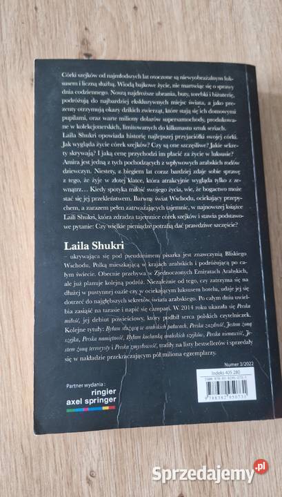 książka Laila Shukri jestem córką szejka Kraków