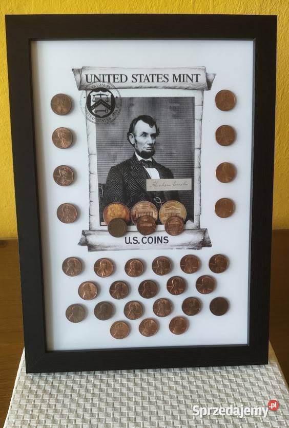 1 cent USA ZESTAW monet w Ramce