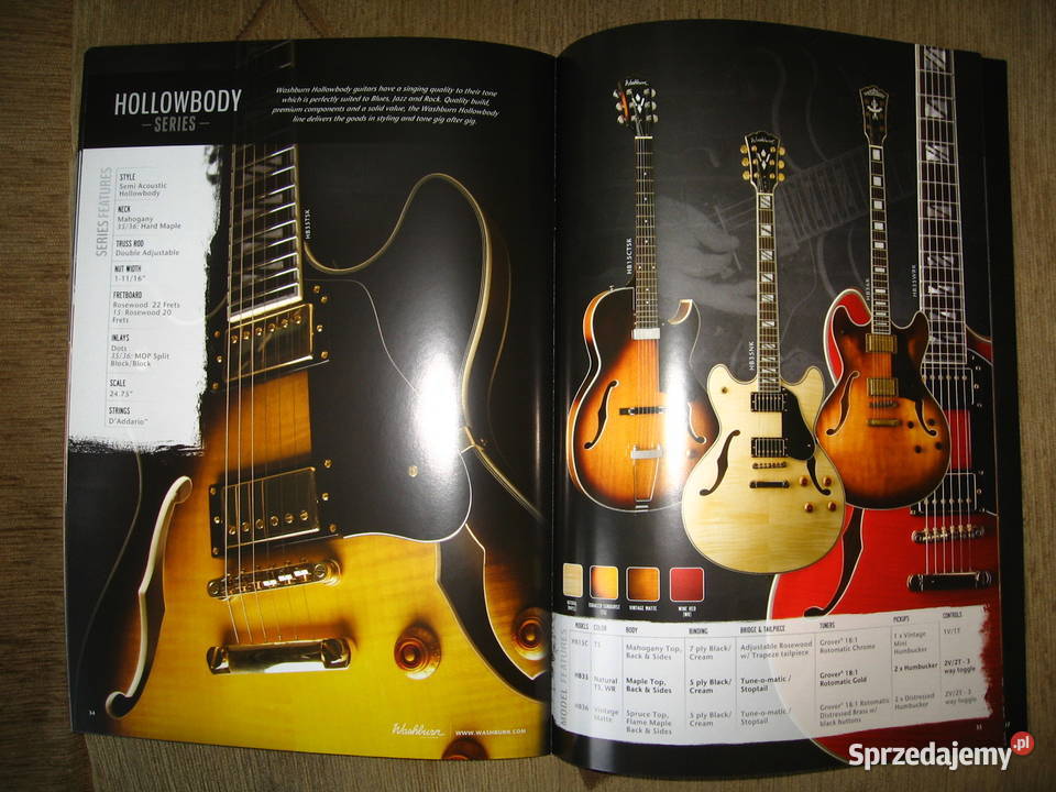 Washburn Guitars catalog 2016 katalog gitar Muzyka Kępice sprzedam