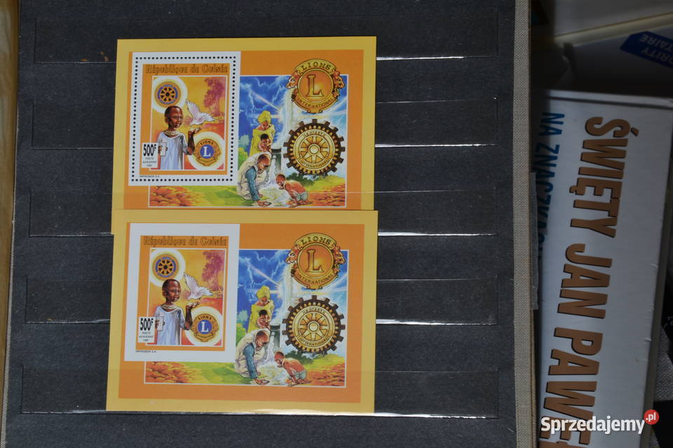 Znaczki Poczta Lotnicza Gwinea ROTARY Pomoc Filatelistyka Sobótka