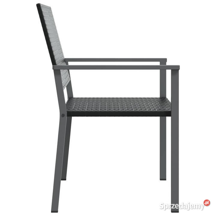 Krzesła ogrodowe 6 czarne 54x625x89 polirattan mazowieckie