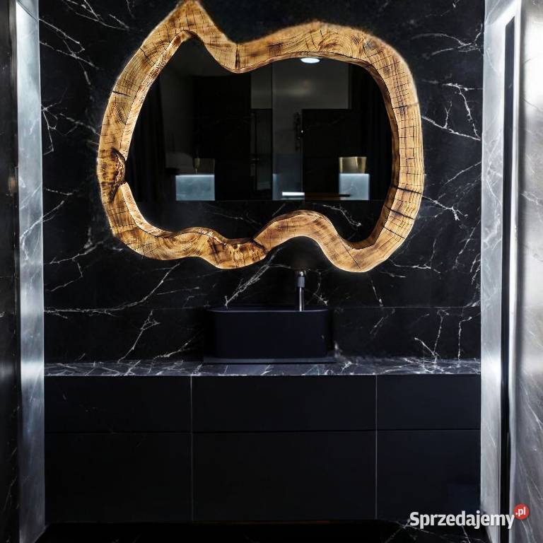 designerskie lustro do łazienki w asymetrycznym Rzeszów