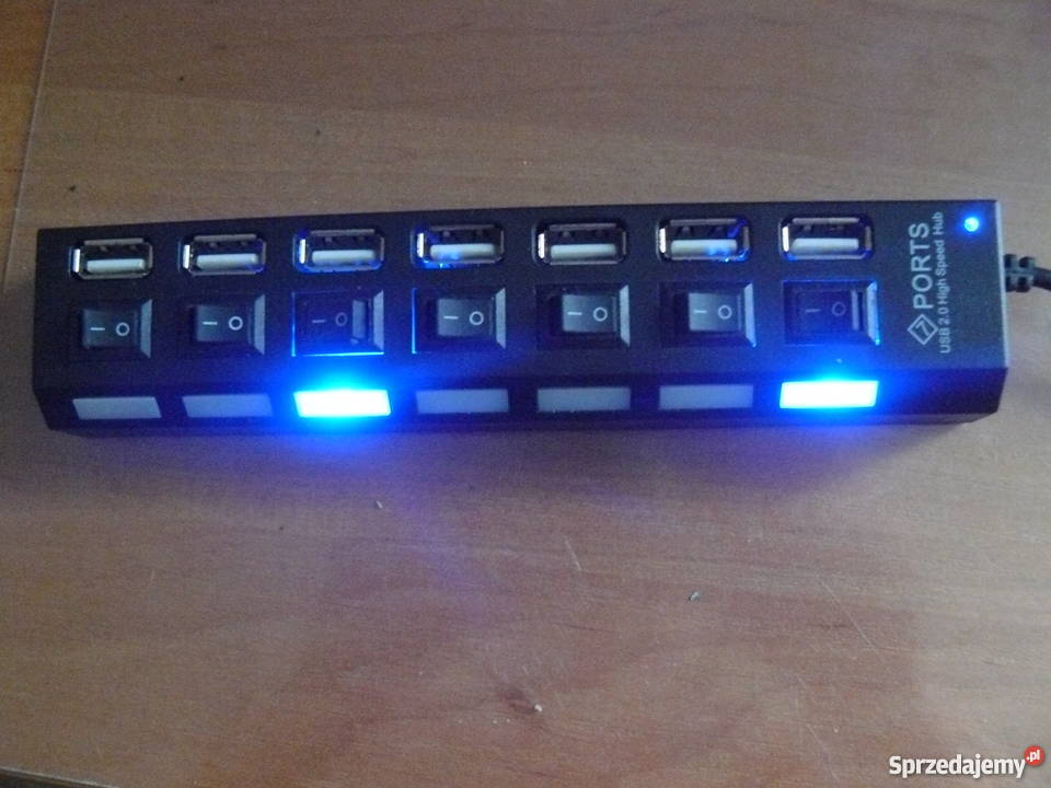 Hub usb rozdzielacz podświetlony
