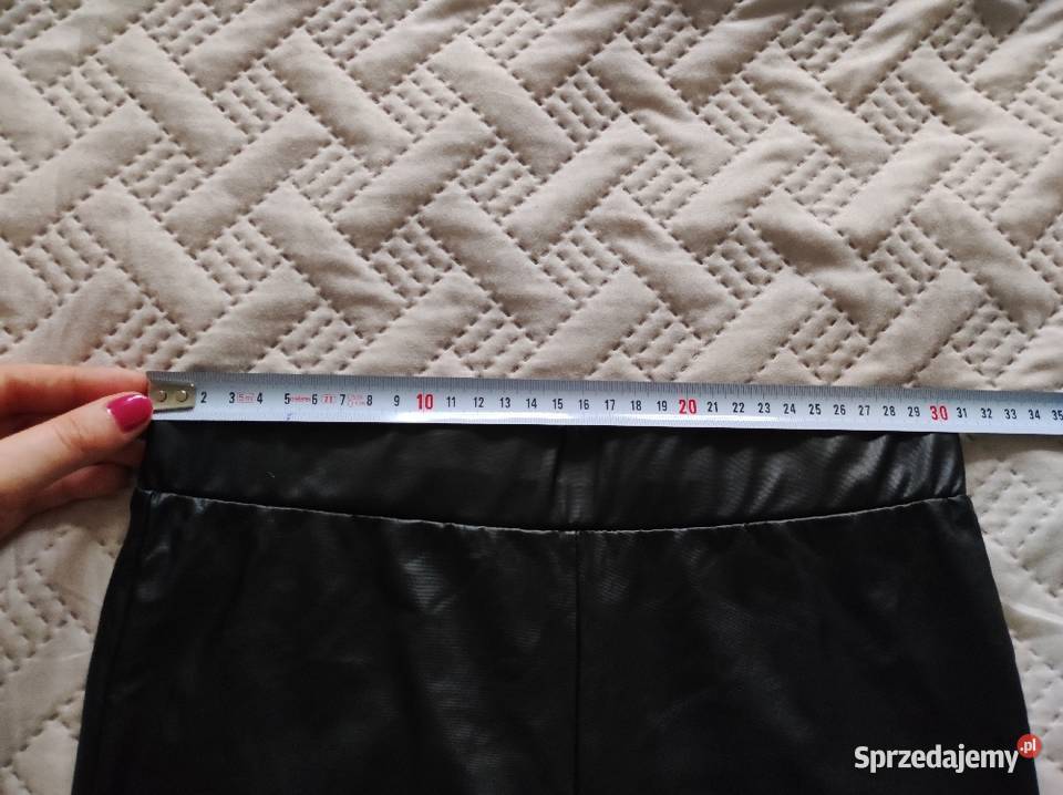 spodnie legginsy skórzane zara lubelskie
