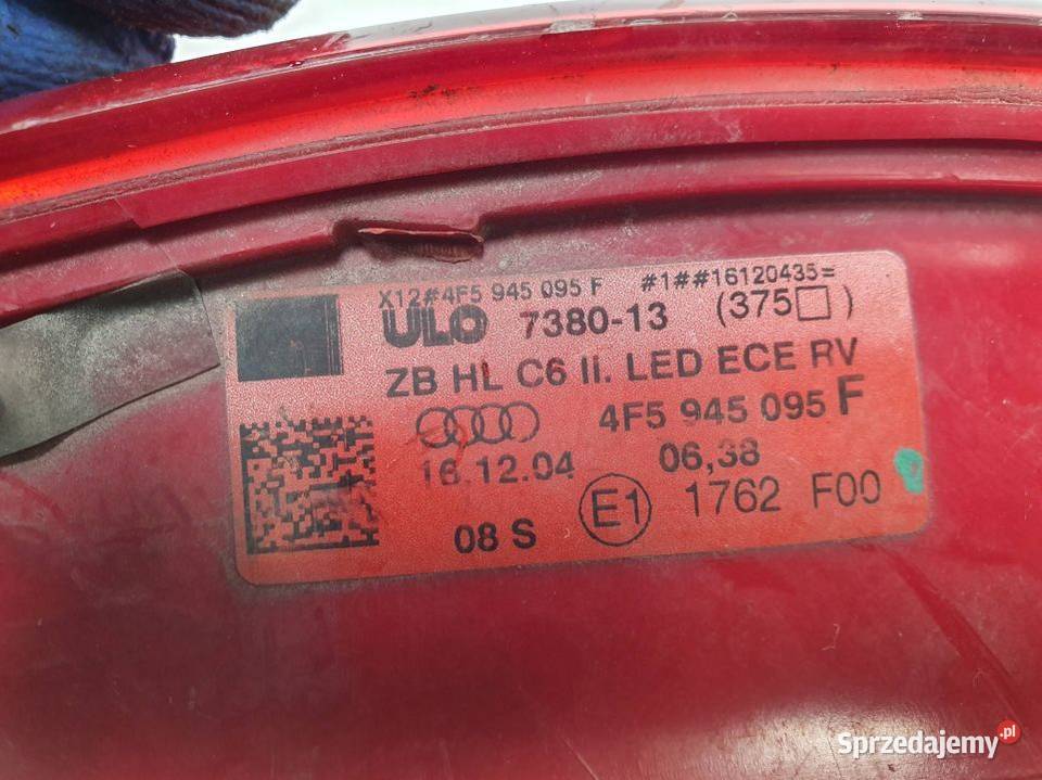 LAMPA LEWA TYŁ AUDI A6 C6 4F5945095F