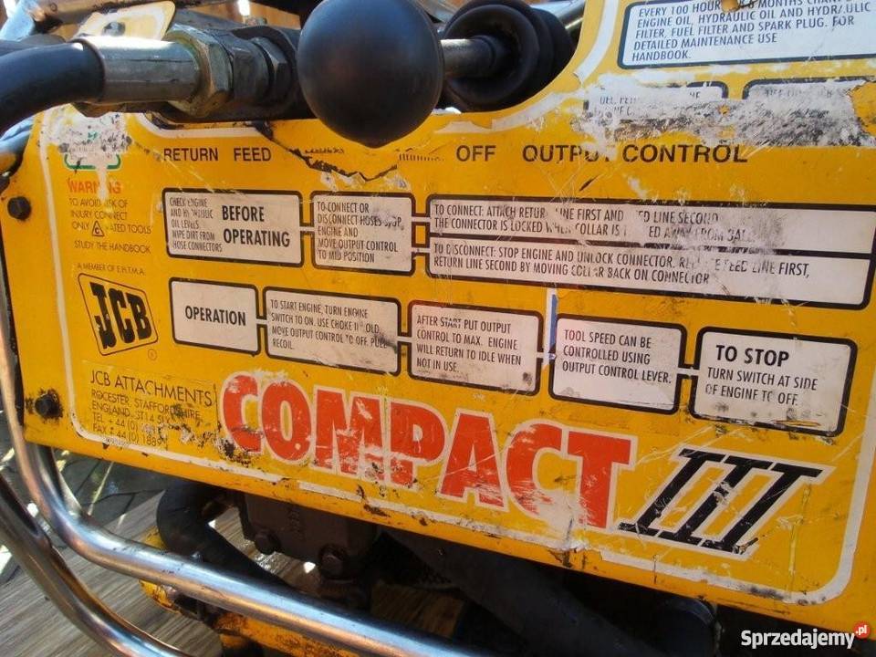 AGREGAT Stacja Hydrauliczna JCB COMPACT III wielkopolskie Opalenica
