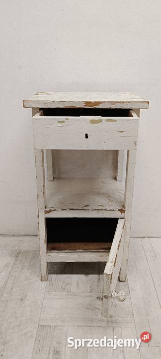 szafka nakastlik nocna drewniana vintage stara Nocne łódzkie Radomsko