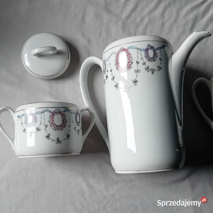 Secesyjny środek stołu porcelana śląska poczatek Koźminek