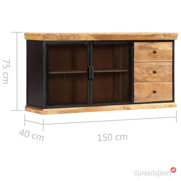 Szafka 150 x 40 x 75 lite drewno mango WM248101 Warszawa