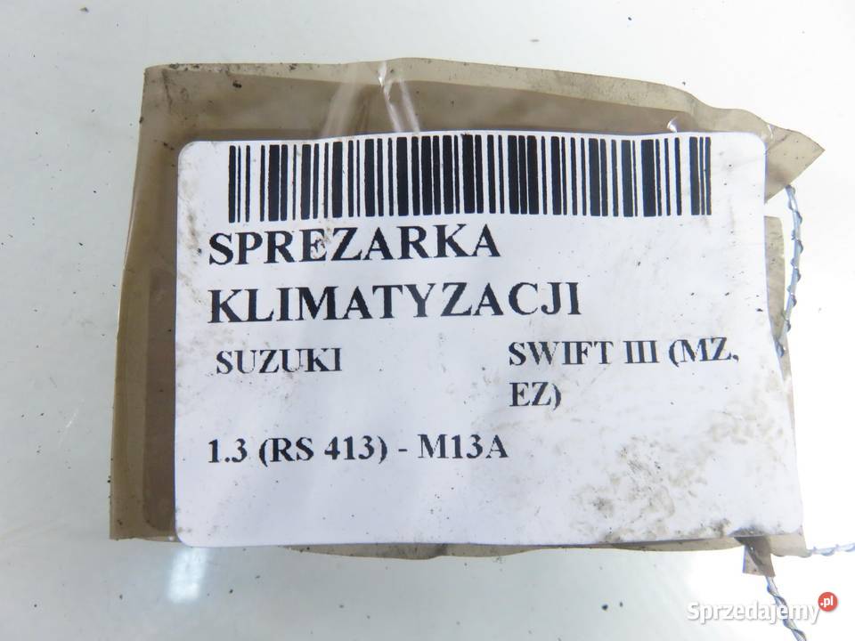 KOMPRESOR KLIMATYZACJI SUZUKI SWIFT MK6 13 92 osobowe małopolskie
