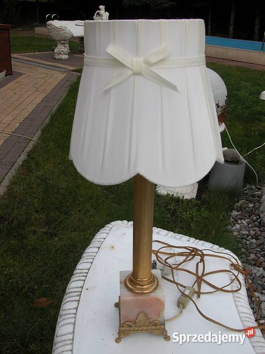 stara lampka lampa z kamienną nogą i okucia Gorzów Wielkopolski
