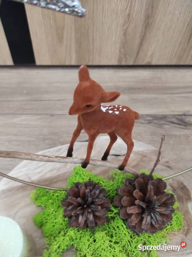 Stroik świąteczny sarenka na gałązce Oleśnica sprzedam