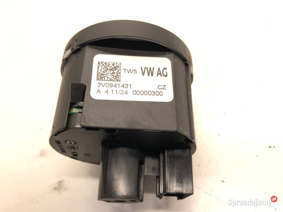 WŁĄCZNIK ŚWIATEŁ SKODA KAMIQ 3V0941431 PRZYCISK osobowe