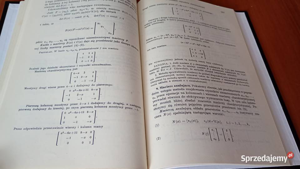 Algebra liniowa Biblioteka Matematyczna 19 pomorskie Gdańsk