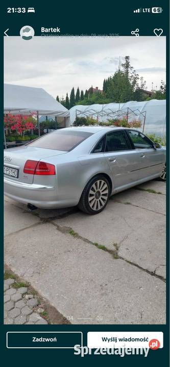 Audi a8 d3 42v8 mpi CD A8 Nowy Dwór Gdański sprzedam