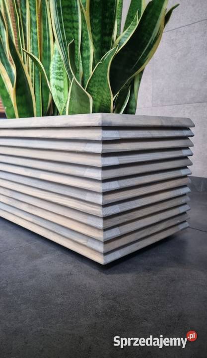 Donica drewniana podłużna 3D donica nowoczesna śląskie