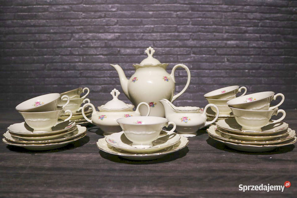 Elegancki serwis kawowy w klasycznym stylu małopolskie Olkusz