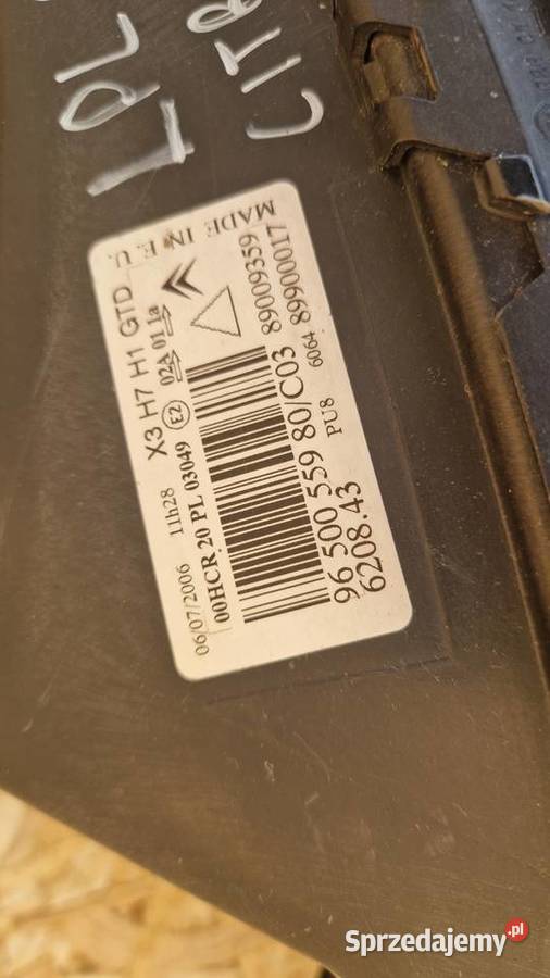 CITROEN C5 LIFT LAMPA PRZÓD PRZEDNIA LEWA EUROPA osobowe wielkopolskie Słowikowo