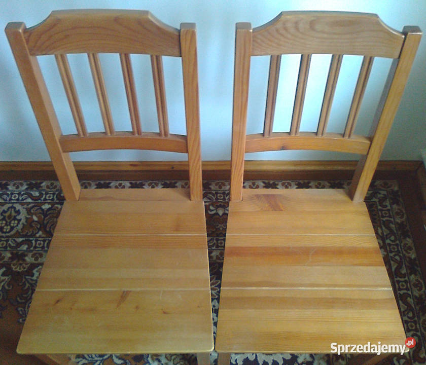 Drewniany stół z czterema krzesłami IKEA Krotoszyn sprzedam