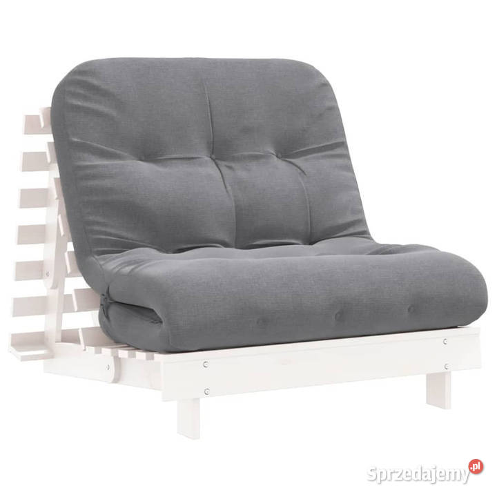 Sofa rozkładana futon z materacem biała Warszawa