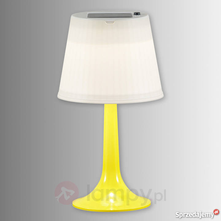 Żółta solarna lampa stołowa LED ASSISI SITRA odcienie żółtego mazowieckie Warszawa