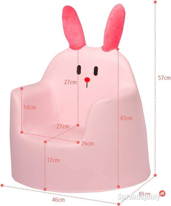 Fotelik królik dziecka Stare Koźle