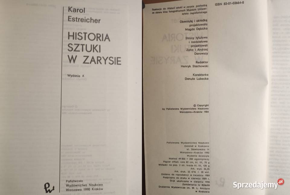 Historia sztuki w zarysie Karol Estreicher Kielce sprzedam