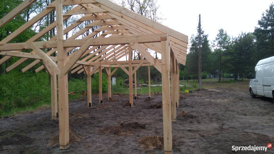 Wiata garażowa 105 garaż drewniany Kozienice