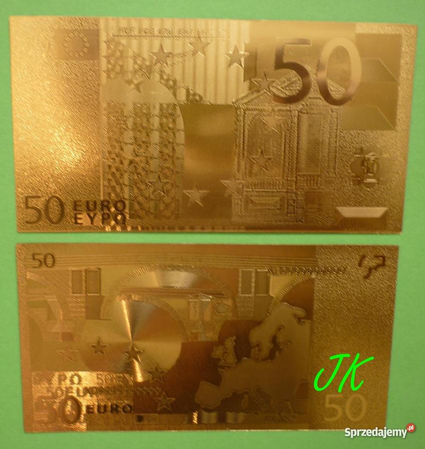 ZŁOTY BANKNOT 510 2050100200500 EURO ZŁOTO 24 Ka śląskie Sosnowiec