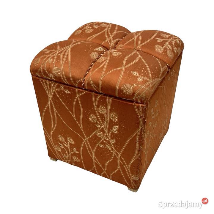 Art Deco pufa tapicerowana ze schowkiem Niemcy Warszawa