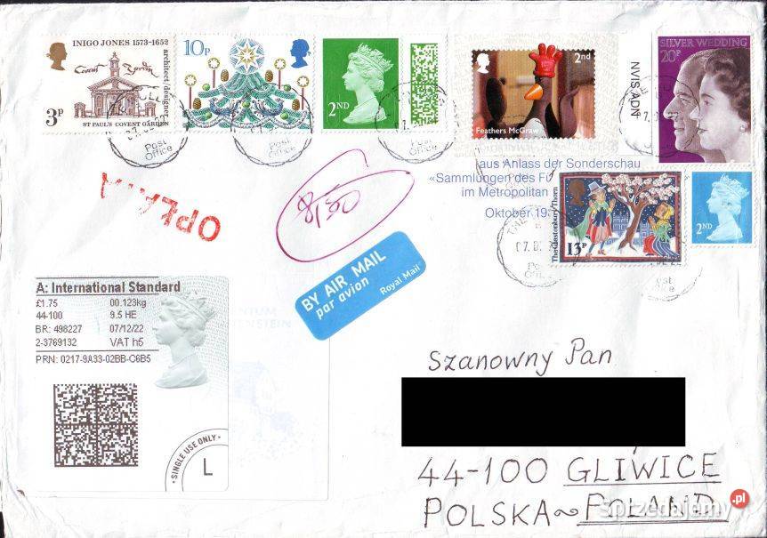 Kop z koresp filat Anglia Polska 202212