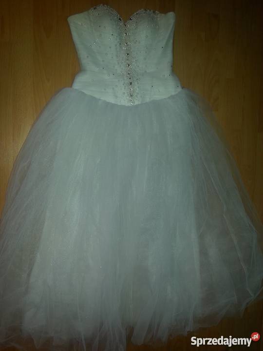 Suknia ślubna princessa z kryształkami SM Rozmiar 36(S) Leżajsk