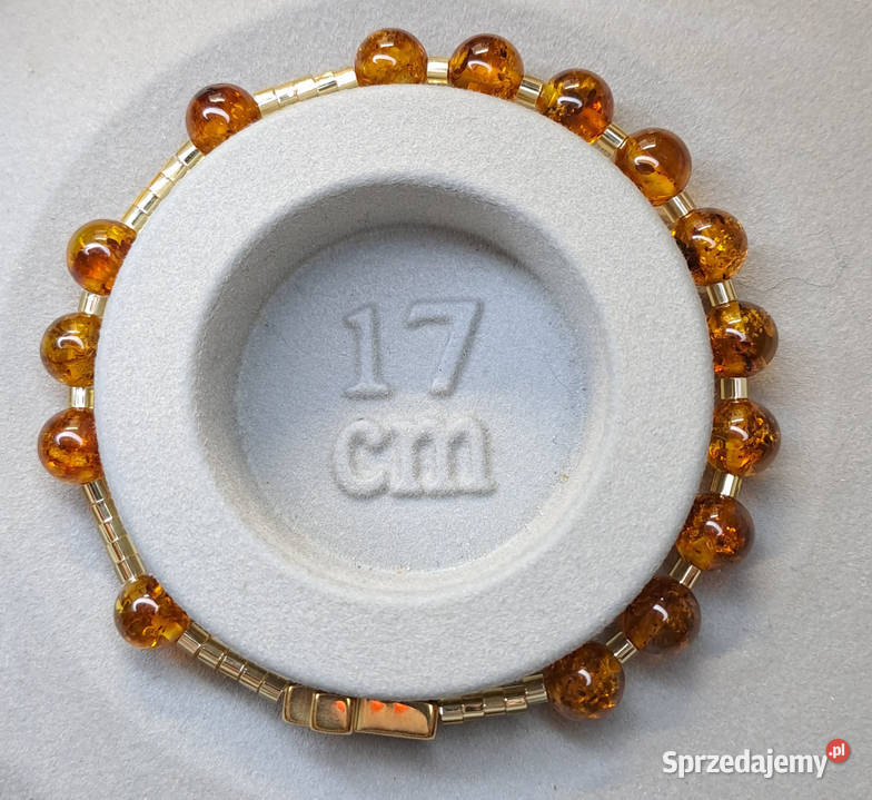 Bransoletka dziesiątka różańca z bursztynu Warszawa
