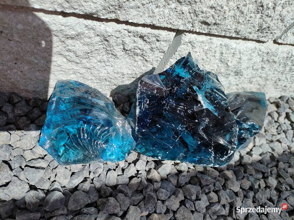 Bryła light blues glass głaz ogrodowy szkło małopolskie Myślenice